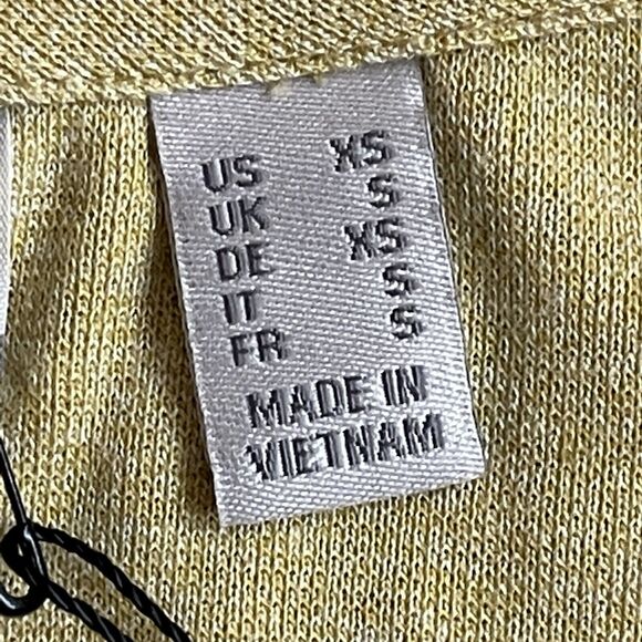 LOGO Lori Goldstein Topper Cardigan Sweater Women Size XS Yellow Hi-Lo Hem - Picture 7 of 16